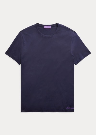 Playeras Ralph Lauren Hombre Azul Marino - Cotton Lisle - RGHMC3158